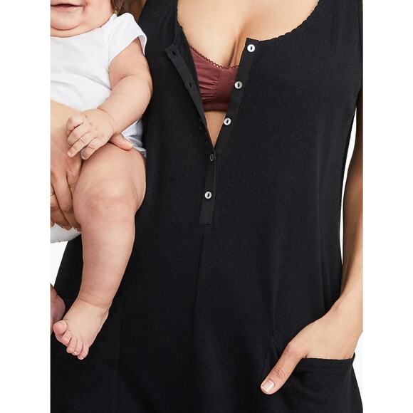 HATCH The 24/7 Feeding Jumpsuit Black Size 2 (M) NWT Nursing Post Partum - Picture 3 of 11
